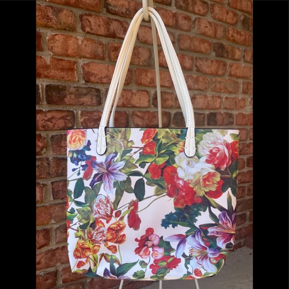 Imoshion 2-Piece Bag-in-Bag Reversible Tote Crossbody Bag Floral Print - Picture 2 of 9